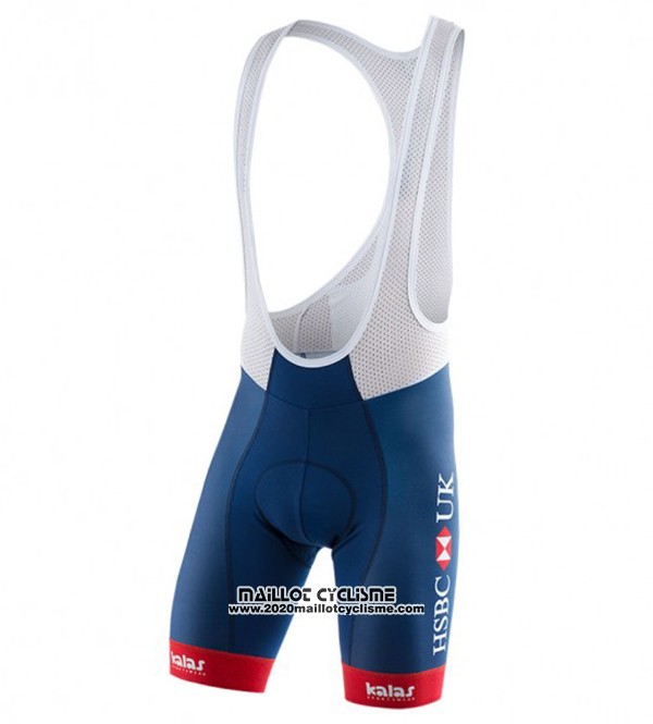 2017 Maillot Ciclismo Kalas HSBC GB Bleu et Blanc Manches Courtes et Cuissard