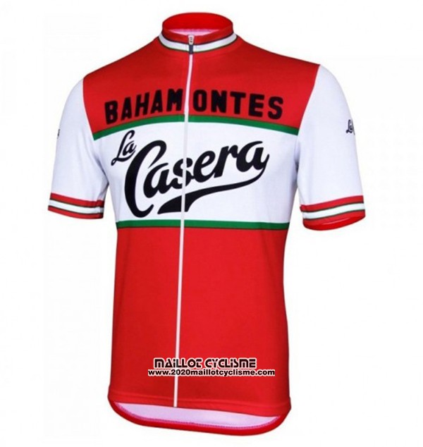 2017 Maillot Ciclismo La Casera Vintage Rouge Manches Courtes et Cuissard