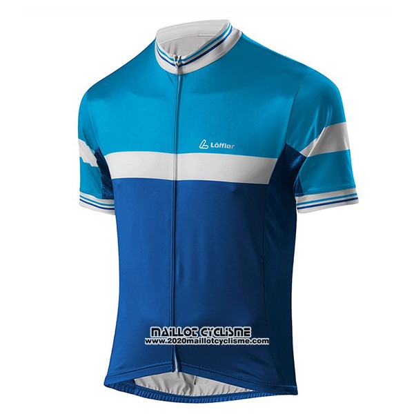 2017 Maillot Ciclismo Loffler Bleu et Bleu Clair Manches Courtes et Cuissard