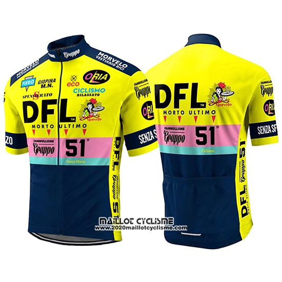 2017 Maillot Ciclismo Morvelo DFL Jaune Manches Courtes et Cuissard