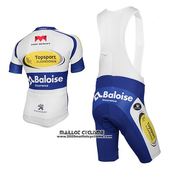 2017 Maillot Ciclismo Sport Vlaanderen Baloise Blanc et Jaune Manches Courtes et Cuissard