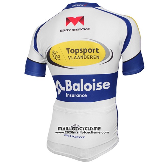 2017 Maillot Ciclismo Sport Vlaanderen Baloise Blanc et Jaune Manches Courtes et Cuissard