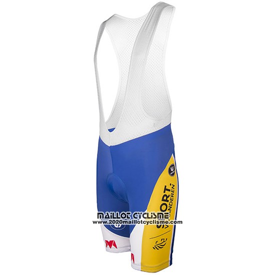 2017 Maillot Ciclismo Sport Vlaanderen Baloise Blanc et Jaune Manches Courtes et Cuissard