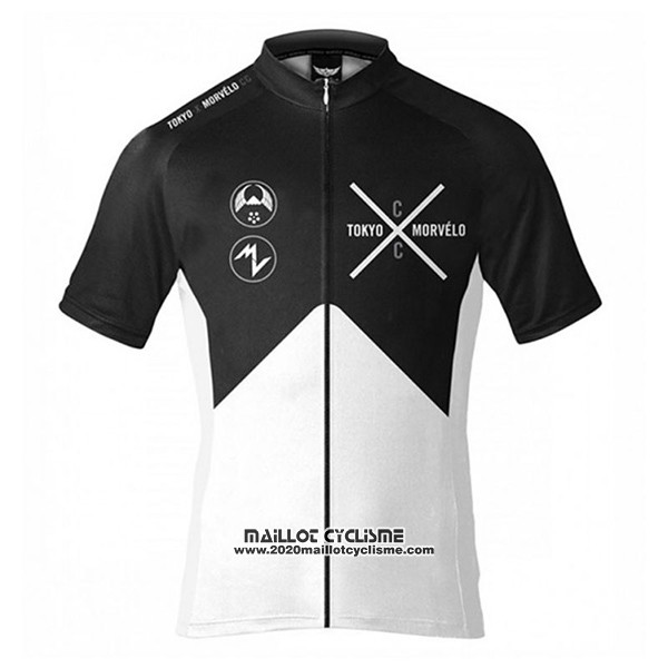 2017 Maillot Ciclismo Tokyo X Morvelo Blanc et Noir Manches Courtes et Cuissard