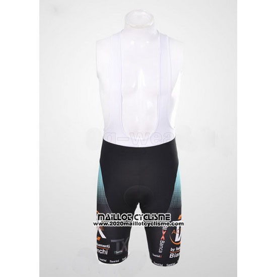 2012 Maillot Ciclismo Bianchi Noir et Orange Manches Courtes et Cuissard