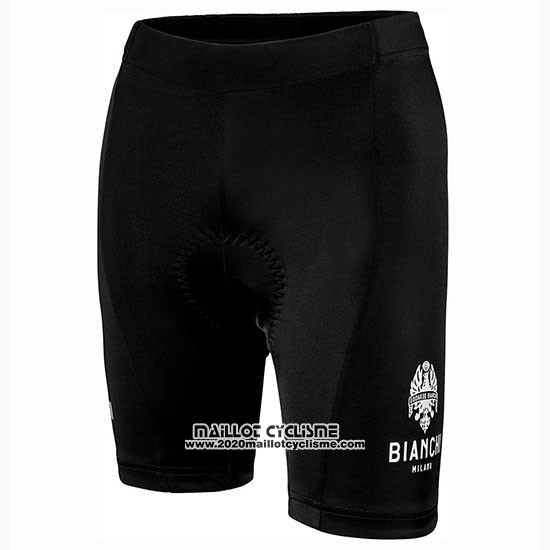 2019 Maillot Ciclismo Femme Bianchi Dot Noir Rouge Manches Courtes et Cuissard