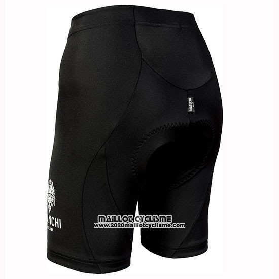 2019 Maillot Ciclismo Femme Bianchi Dot Noir Rouge Manches Courtes et Cuissard