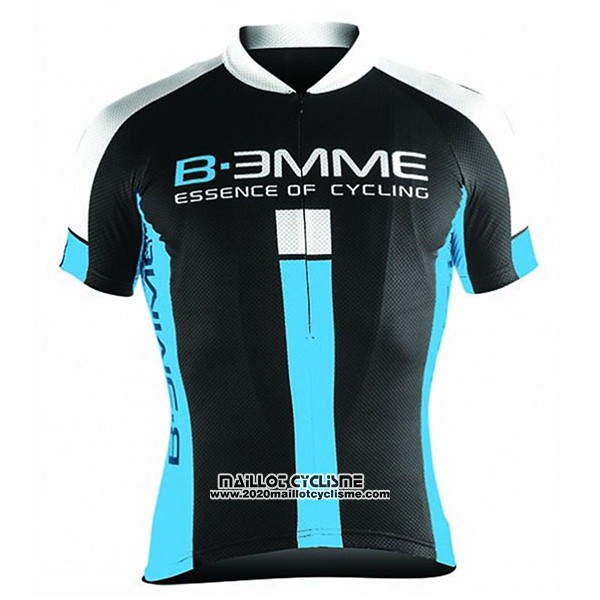 2017 Maillot Ciclismo Biemme Identity Noir et Bleu Manches Courtes et Cuissard