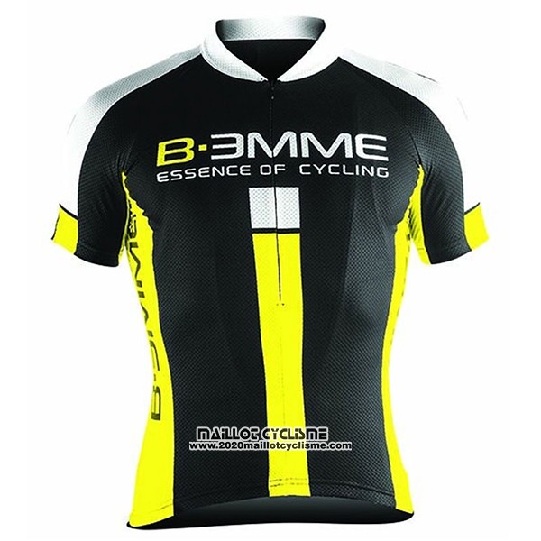2017 Maillot Ciclismo Biemme Identity Noir et Jaune Manches Courtes et Cuissard