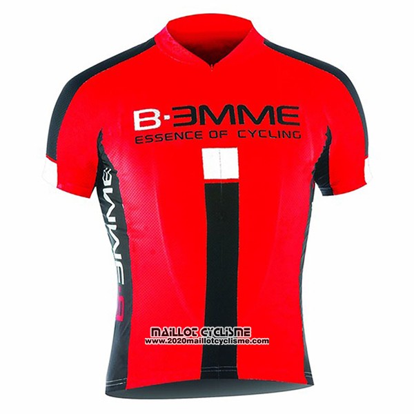 2017 Maillot Ciclismo Biemme Identity Noir et Rouge Manches Courtes et Cuissard