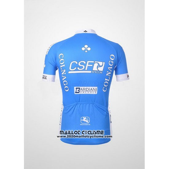 2012 Maillot Ciclismo Colnago Azur et Blanc Manches Courtes et Cuissard