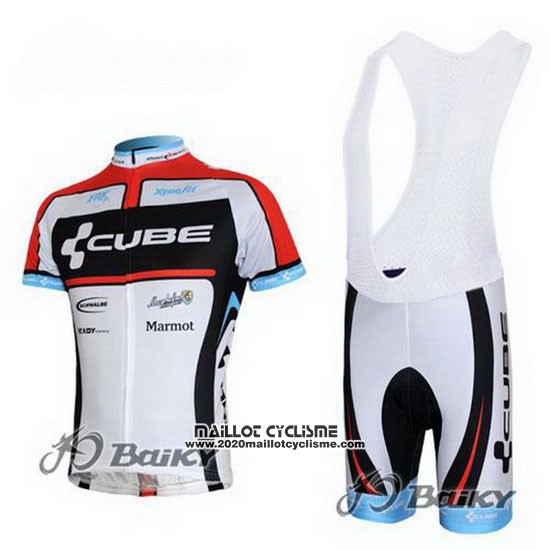 2012 Maillot Ciclismo Cube Noir et Blanc Manches Courtes et Cuissard