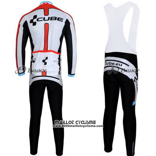 2012 Maillot Ciclismo Cube Noir et Blanc Manches Longues et Cuissard