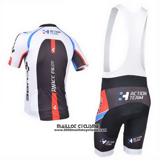 2013 Maillot Ciclismo Cube Noir et Blanc Manches Courtes et Cuissard