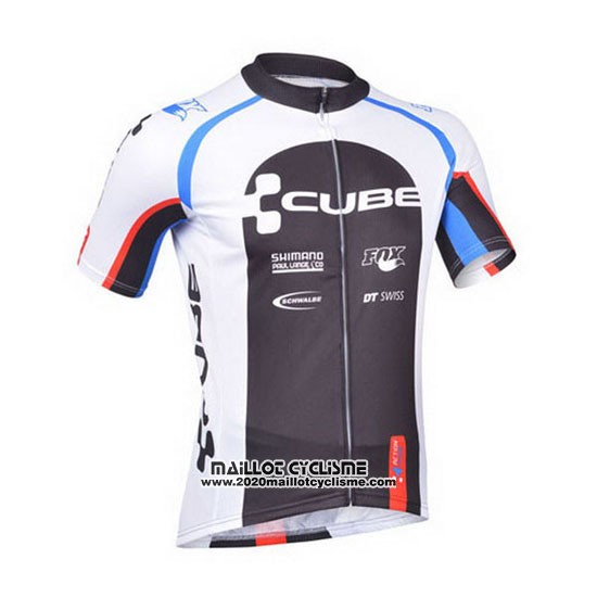 2013 Maillot Ciclismo Cube Noir et Blanc Manches Courtes et Cuissard