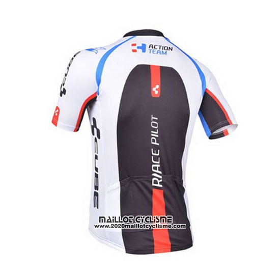 2013 Maillot Ciclismo Cube Noir et Blanc Manches Courtes et Cuissard