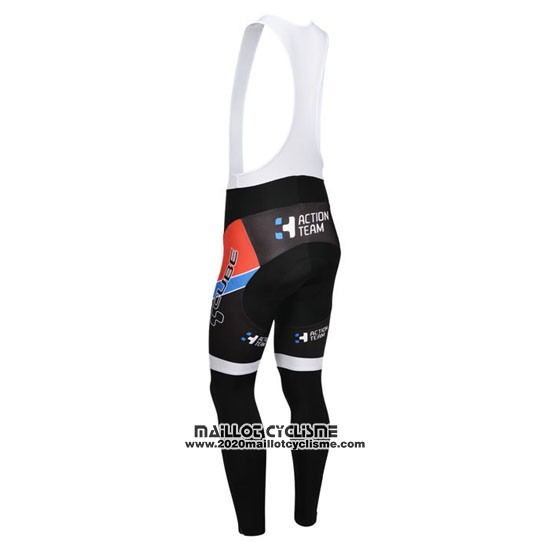 2013 Maillot Ciclismo Cube Noir et Blanc Manches Longues et Cuissard