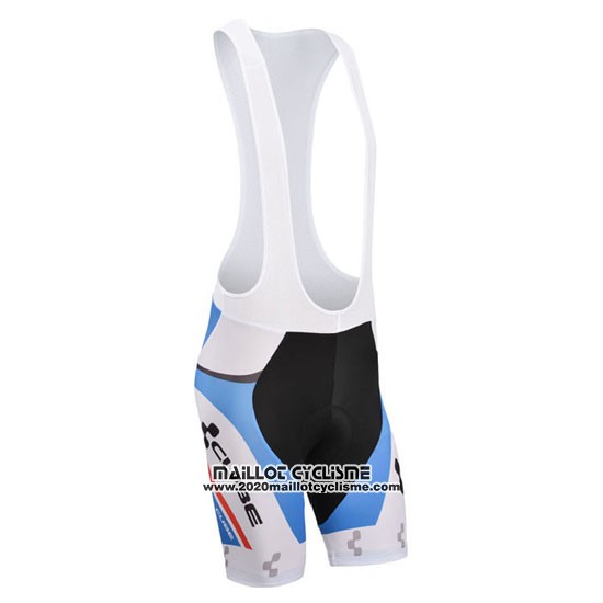 2014 Maillot Ciclismo Cube Bleu et Blanc Manches Courtes et Cuissard