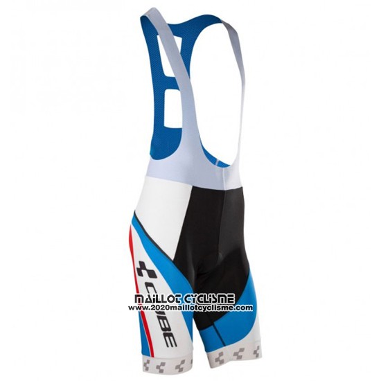 2016 Maillot Ciclismo Cube Bleu et Blanc Manches Courtes et Cuissard