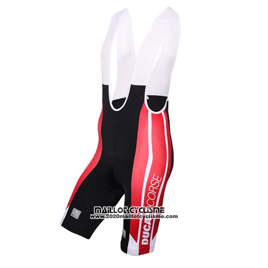 2016 Maillot Ciclismo Ducati Blanc et Rouge Manches Courtes et Cuissard