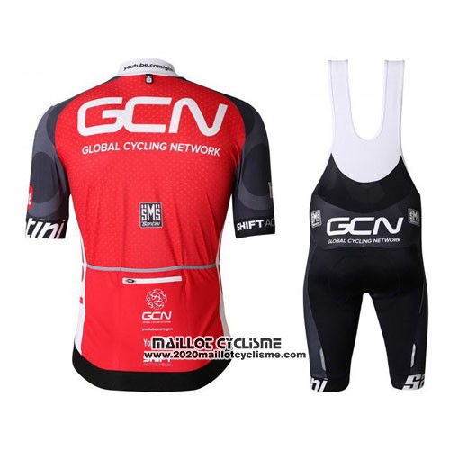 2016 Maillot Ciclismo GCN Noir et Rouge Manches Courtes et Cuissard