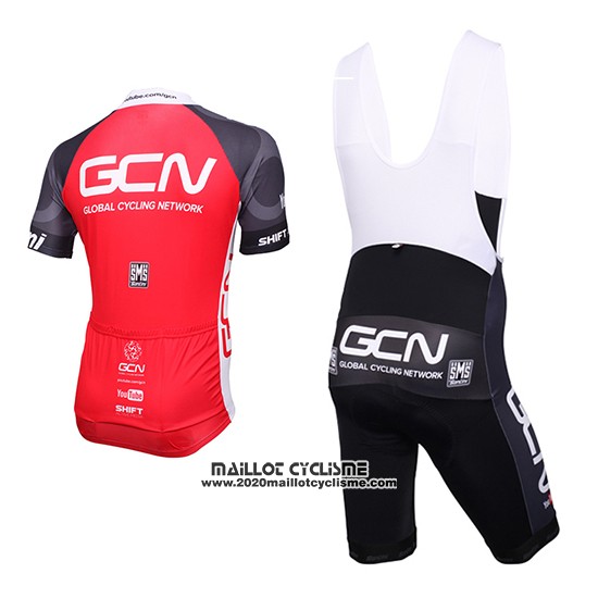 2016 Maillot Ciclismo Global Cycling Network Gris et Rouge Manches Courtes et Cuissard