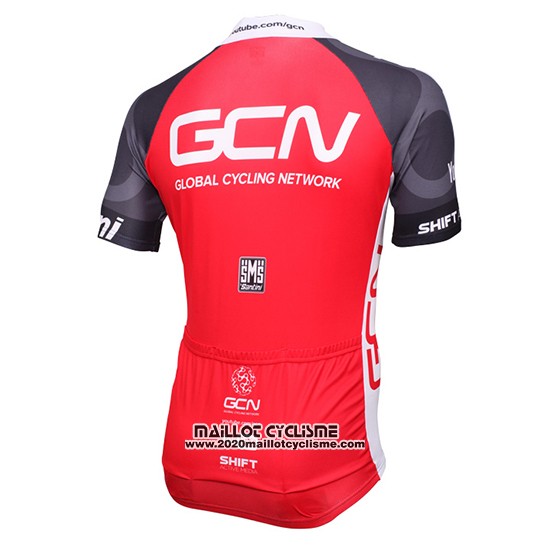 2016 Maillot Ciclismo Global Cycling Network Gris et Rouge Manches Courtes et Cuissard