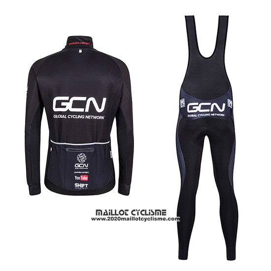 2016 Maillot Ciclismo Global Cycling Network Noir Manches Longues et Cuissard
