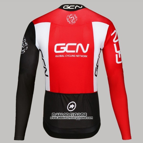 2017 Maillot Ciclismo GCN Noir et Rouge Manches Longues et Cuissard