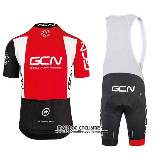 2018 Maillot Ciclismo GCN Noir et Rouge Manches Courtes et Cuissard