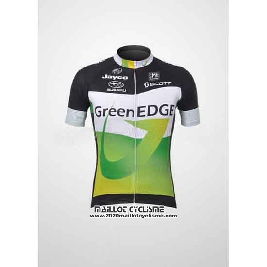 2012 Maillot Ciclismo GreenEDGE Noir et Vert Manches Courtes et Cuissard