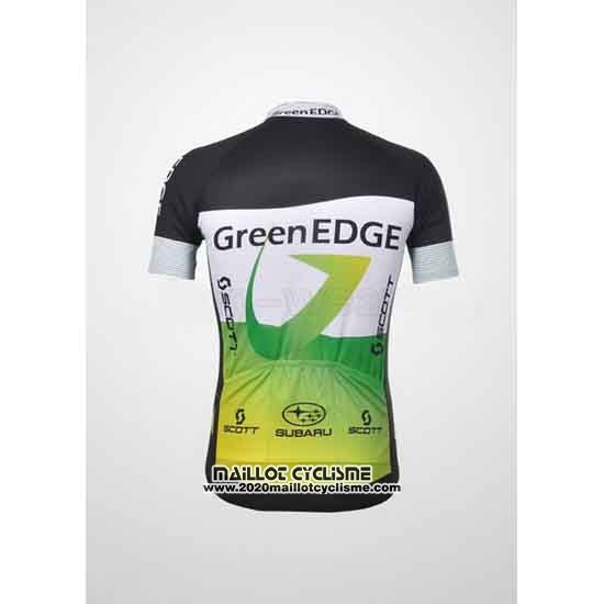 2012 Maillot Ciclismo GreenEDGE Noir et Vert Manches Courtes et Cuissard