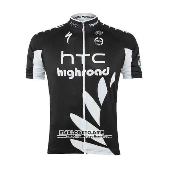 2011 Maillot Ciclismo Htc Highroad Noir et Blanc Manches Courtes et Cuissard