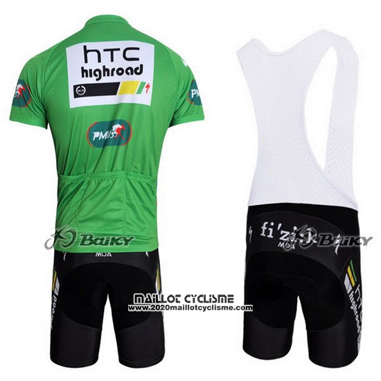 2011 Maillot Ciclismo Htc Highroad Vert et Blanc Manches Courtes et Cuissard