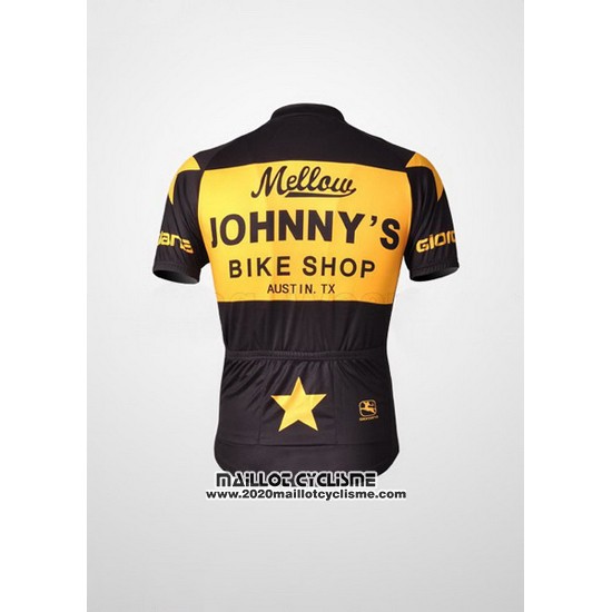 2010 Maillot Ciclismo Johnnys Jaune et Noir Manches Courtes et Cuissard