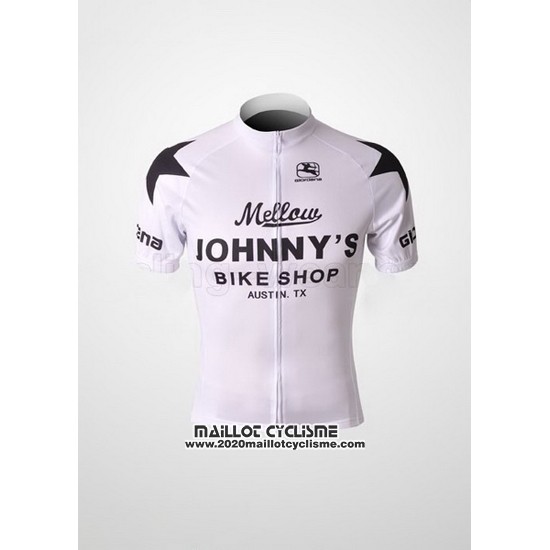 2010 Maillot Ciclismo Johnnys Noir et Blanc Manches Courtes et Cuissard
