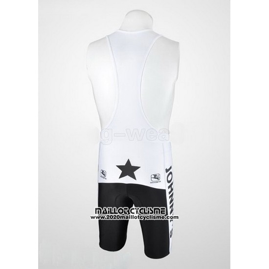 2010 Maillot Ciclismo Johnnys Noir et Blanc Manches Courtes et Cuissard