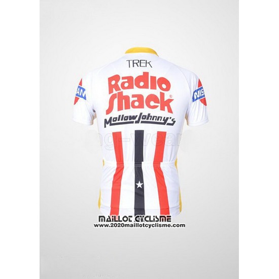 2011 Maillot Ciclismo Johnnys Blanc et Rouge Manches Courtes et Cuissard
