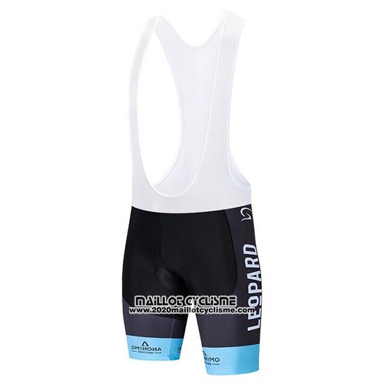 2020 Maillot Ciclismo Leopard Natural Bleu Noir Manches Courtes et Cuissard