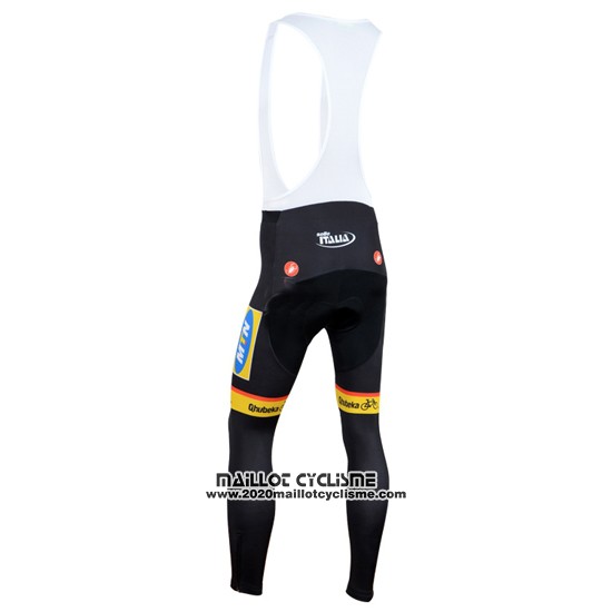 2014 Maillot Ciclismo Mtn Noir et Jaune Manches Longues et Cuissard