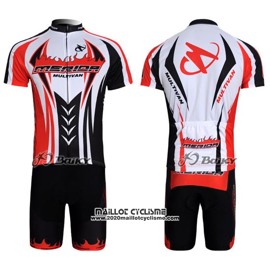 2011 Maillot Ciclismo Merida Noir et Rouge Manches Courtes et Cuissard