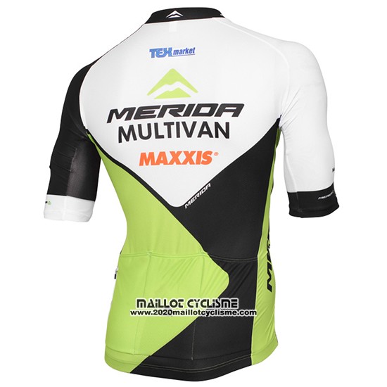 2016 Maillot Ciclismo Multivan Merida Vert et Blanc Manches Courtes et Cuissard