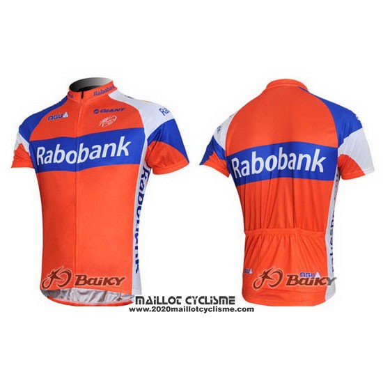 2011 Maillot Ciclismo Rabobank Bleu et Orange Manches Courtes et Cuissard