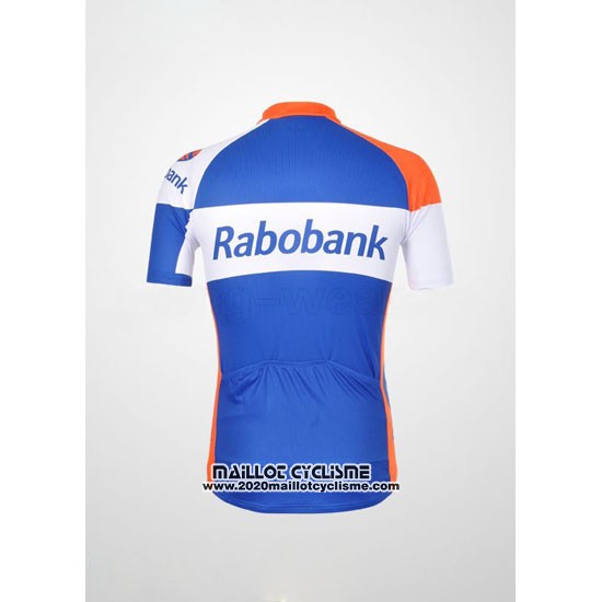 2012 Maillot Ciclismo Rabobank Bleu et Blanc Manches Courtes et Cuissard