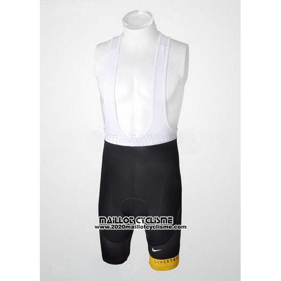 2010 Maillot Ciclismo Radioshack Noir et Jaune Manches Courtes et Cuissard