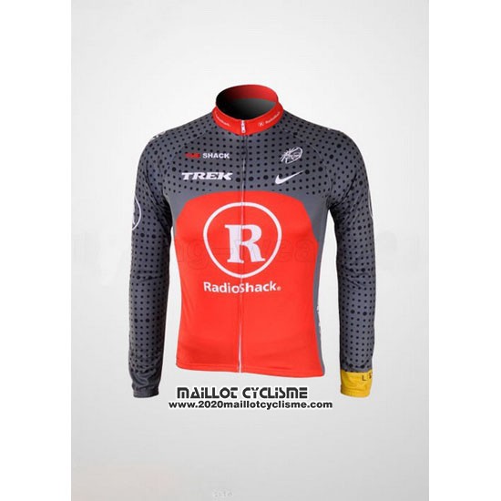2010 Maillot Ciclismo Radioshack Orange et Gris Manches Longues et Cuissard