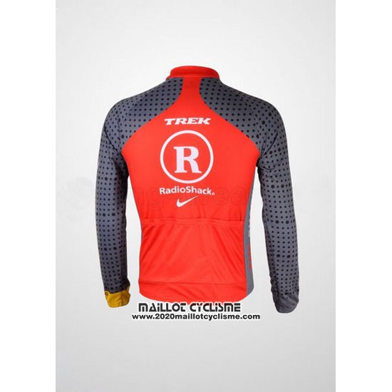 2010 Maillot Ciclismo Radioshack Orange et Gris Manches Longues et Cuissard