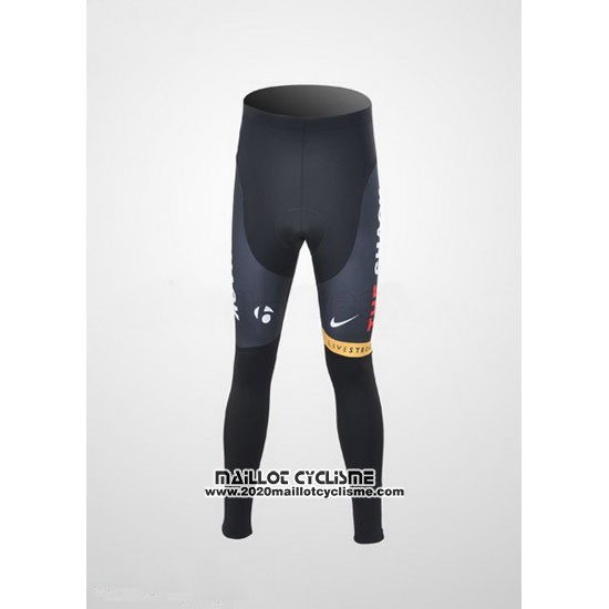 2011 Maillot Ciclismo Radioshack Blanc et Rouge Manches Longues et Cuissard