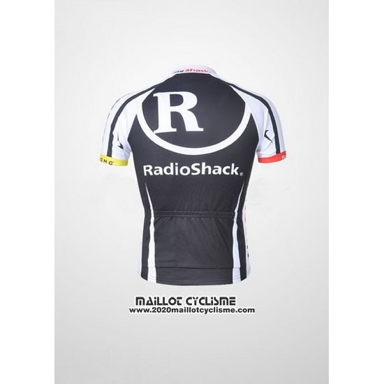 2011 Maillot Ciclismo Radioshack Noir et Blanc Manches Courtes et Cuissard