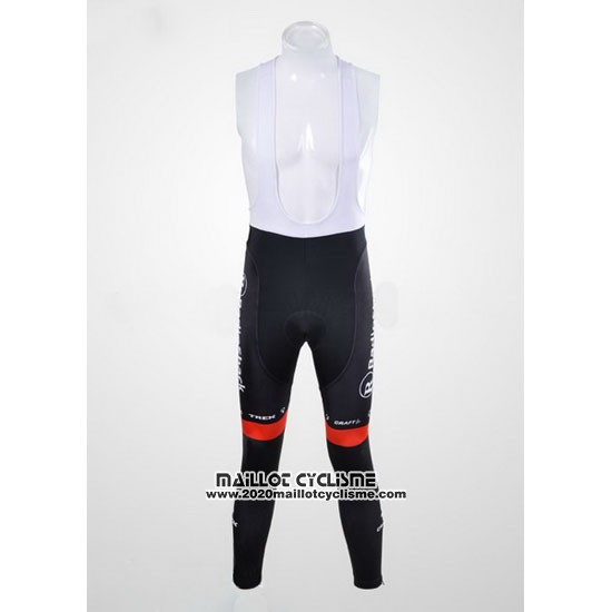2012 Maillot Ciclismo Radioshack Noir et Blanc Manches Longues et Cuissard